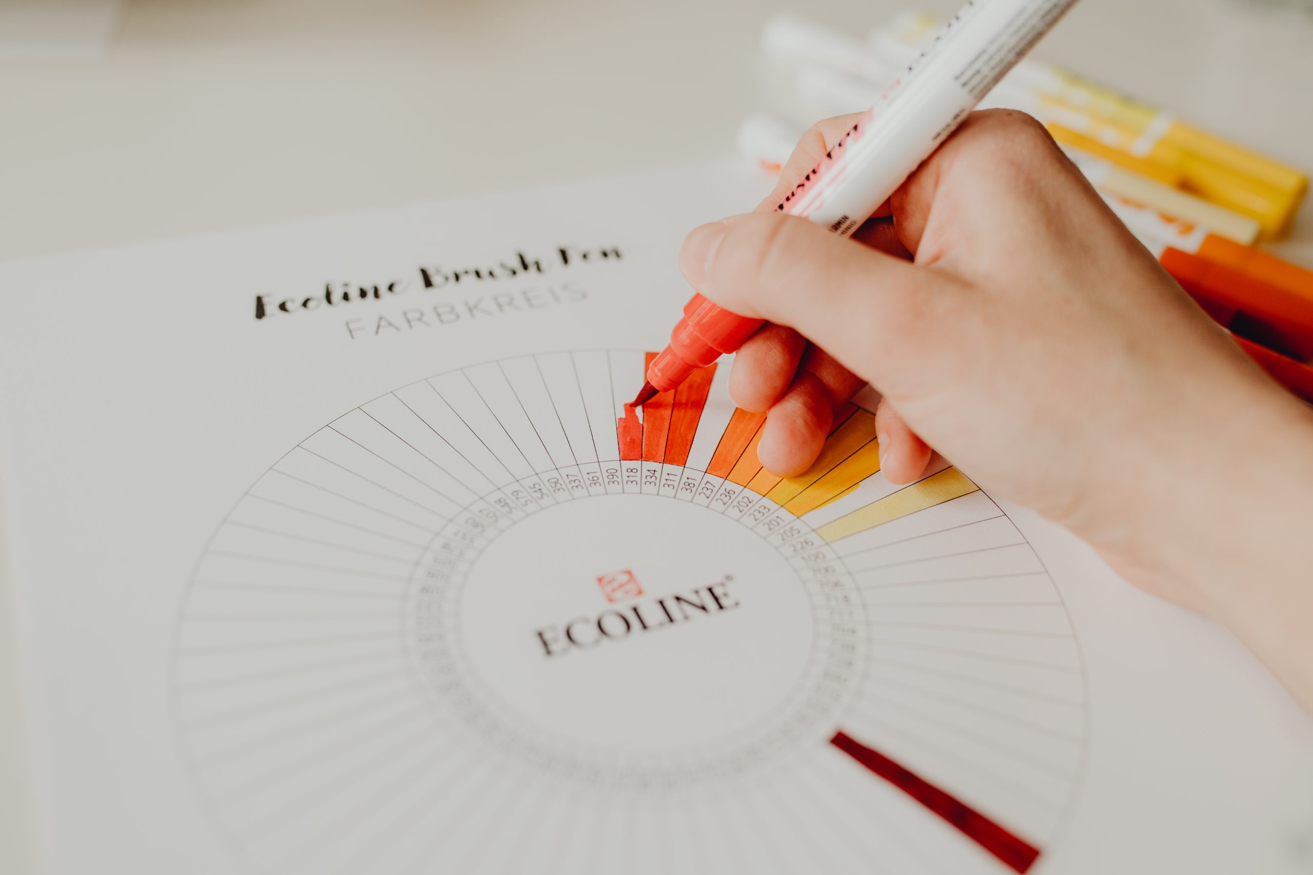 Ecoline Farbkreis und Stift